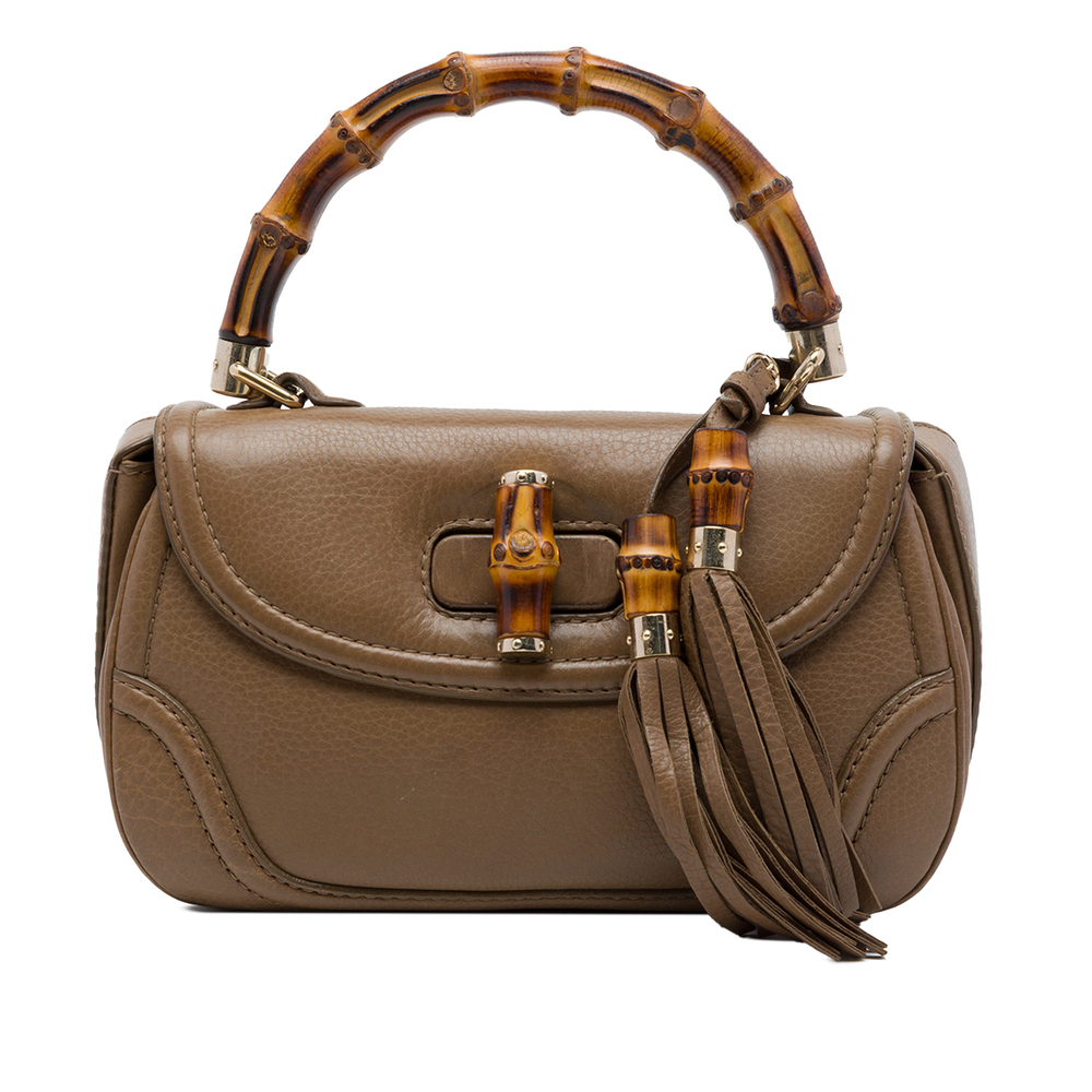 Pre-Loved Gucci Medium Calfskin New Bamboo Satchel